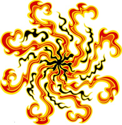 flaming pinwheel