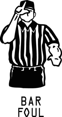 referee bar foul loser