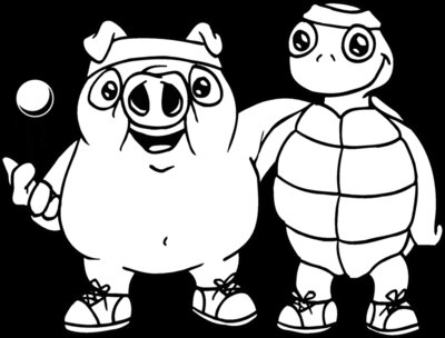 turtle and pig