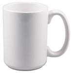 15oz White Ceramic Coffee Mug